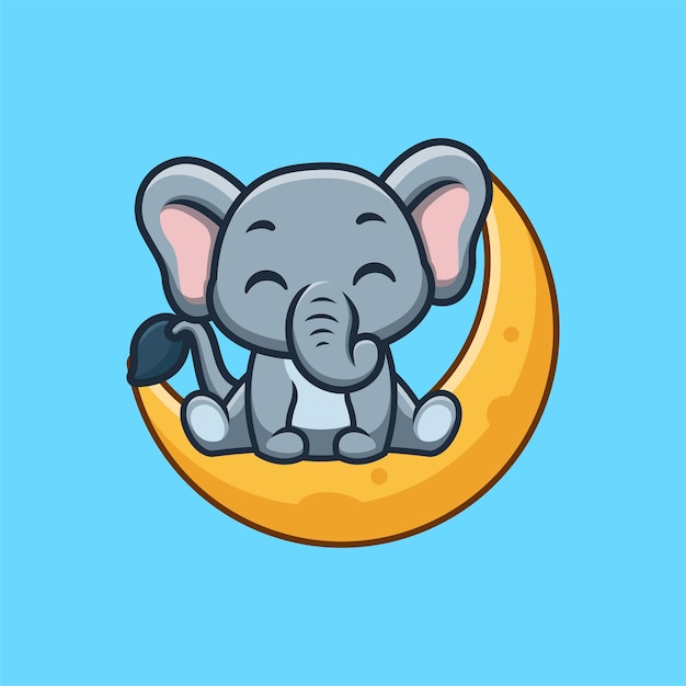 Vecteur dessin animé mignon éléphant