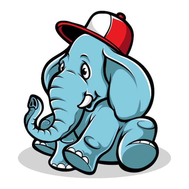 Dessin Animé Mignon D'éléphant