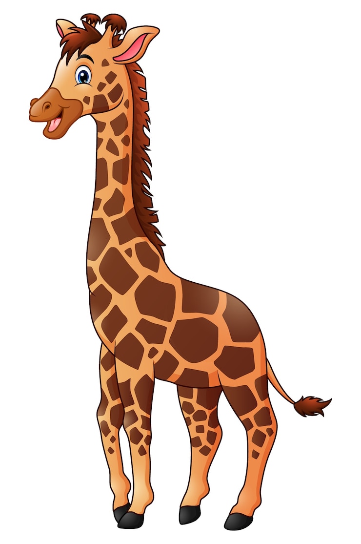 Vecteur dessin animé mignon de girafe