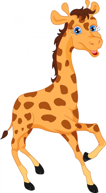 Dessin Animé Mignon De Girafe