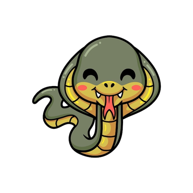 Dessin Animé Mignon Petit Serpent Cobra