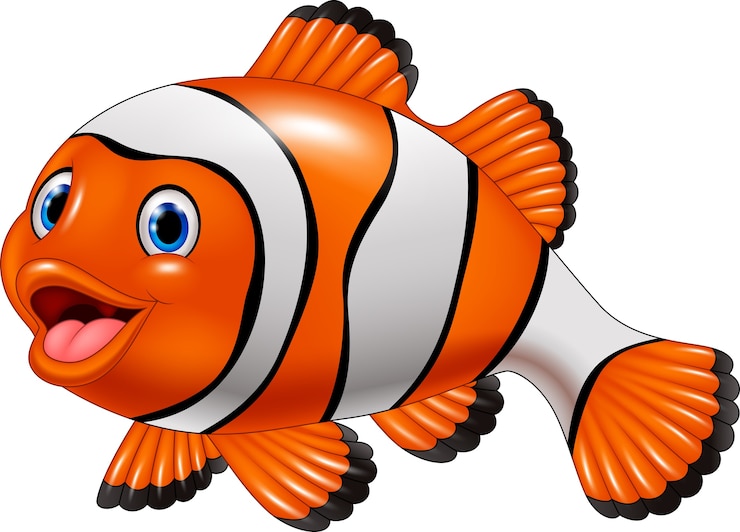Vecteur dessin animé mignon poisson clown