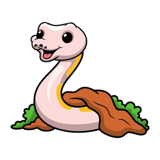 Dessin Animé Mignon De Python Boule De Banane Super Cannelle Hors Du Trou