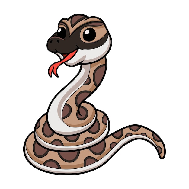 Dessin Animé Mignon Python Molurus Bivittatus