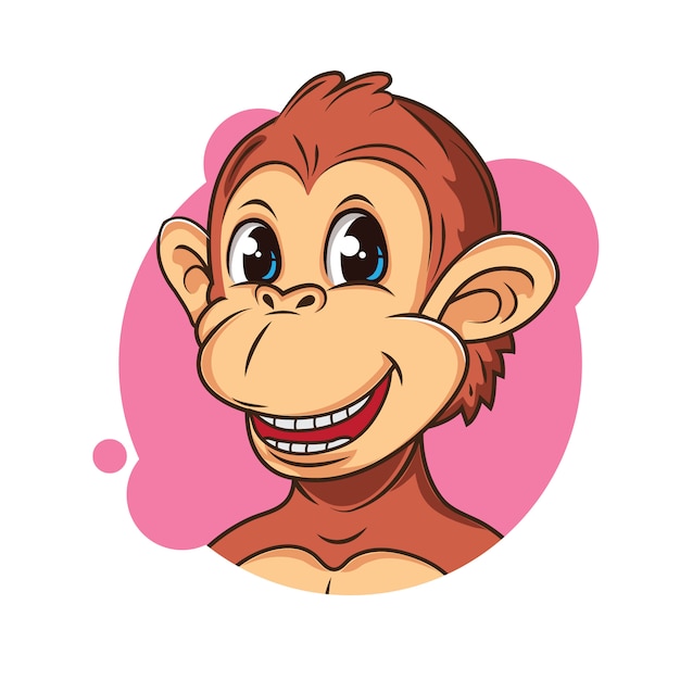 Dessin Animé Mignon Singe