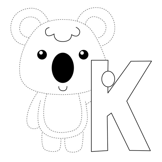 Vecteur le dessin animé de l'ours koala pour les enfants