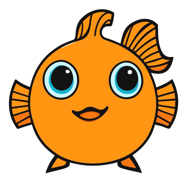 Dessin Animé De Poisson Vectoriel Mignon