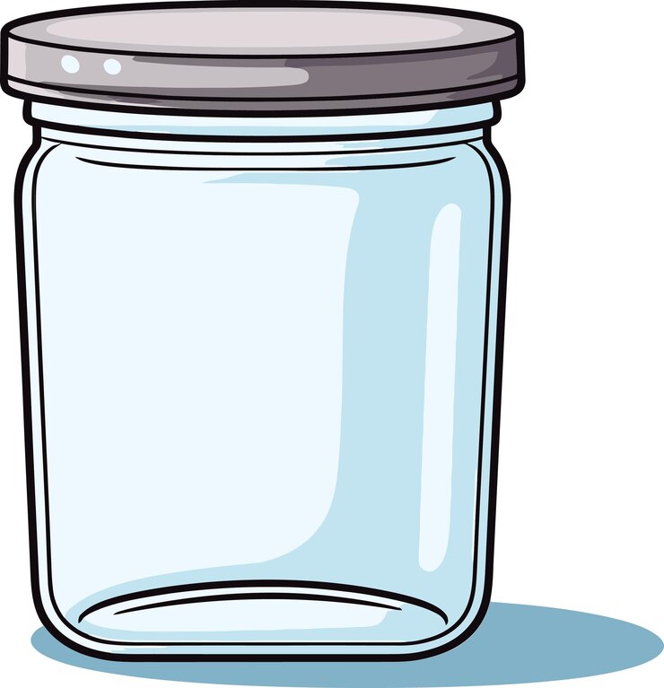 Vecteur un dessin animé d'un pot clair avec un fond bleu
