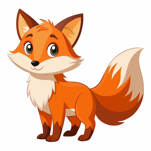 un dessin animé d'un renard avec un fond blanc