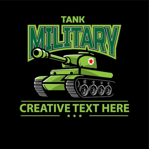 Vecteur dessin animé de tank pour le design de t-shirt