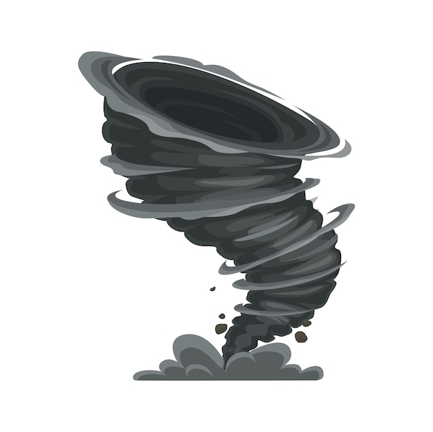 Dessin animé tornade tempête cyclone tordu vortex