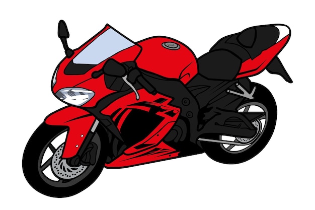 Vecteur dessin animé de vecteur de moto de vélo de sport