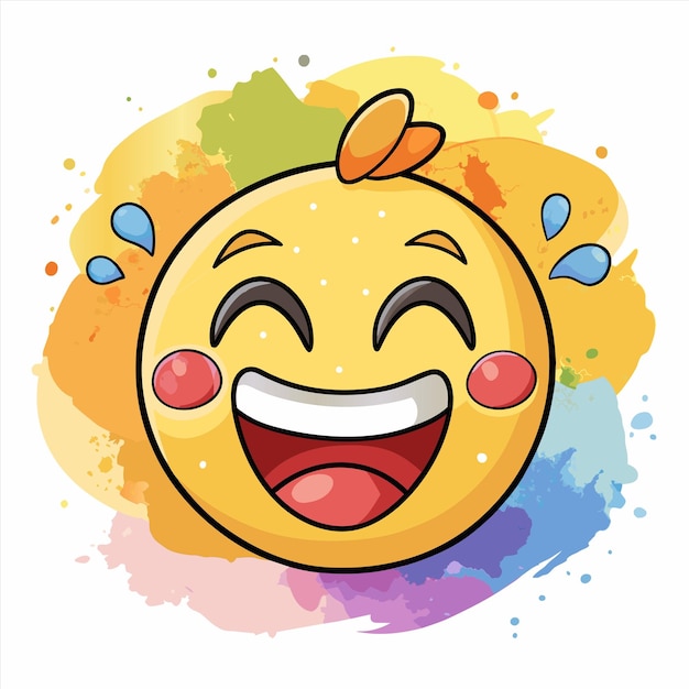 un dessin animé d'un visage souriant avec un sourire dessus