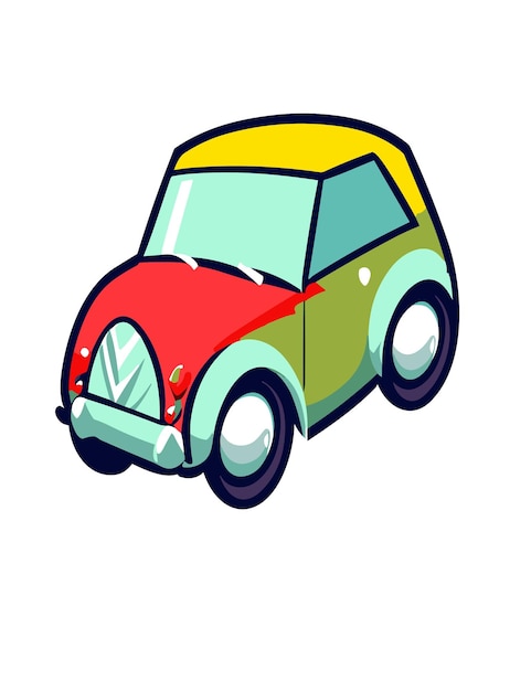 Dessin Animé Voiture Clipart Conception De Vecteur 2d