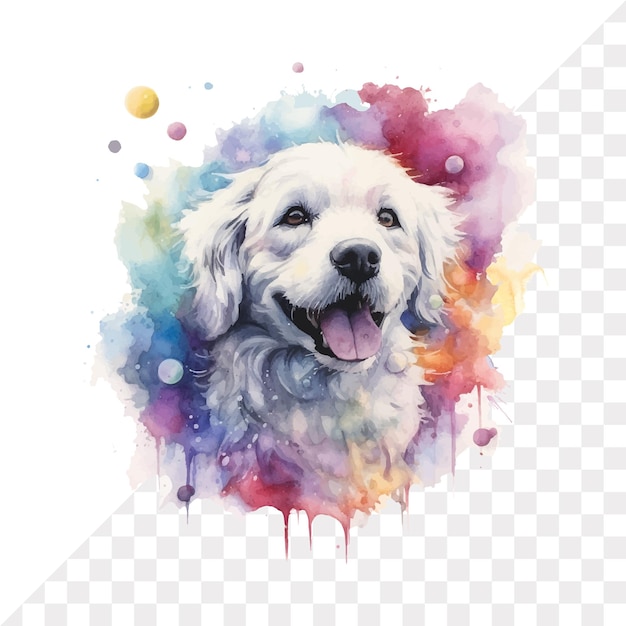 Dessin à l'aquarelle du Golden Retriever