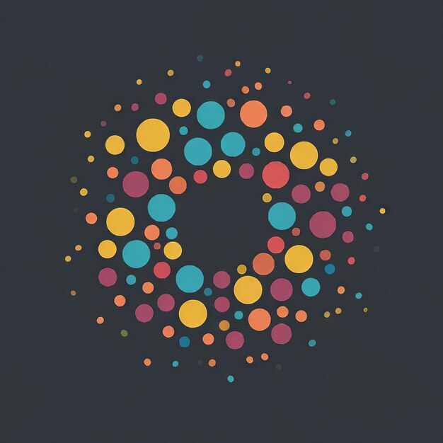 Vecteur dessin d'arrière-plan de points de cercle colorés dessin de fond de points de circle colorés