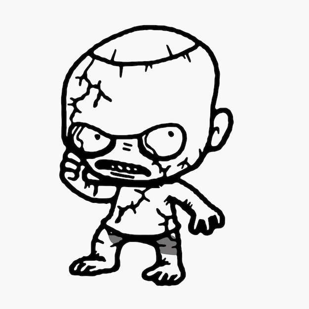 Dessin Au Trait Chibi Zombies