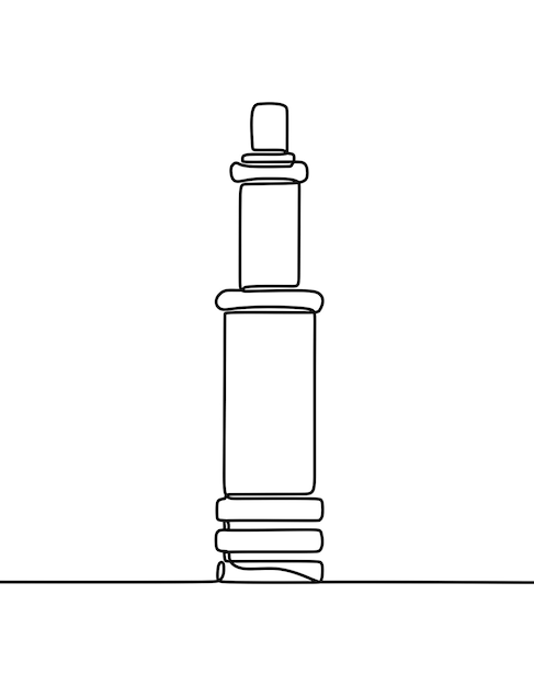 Dessin au trait continu sur la cigarette