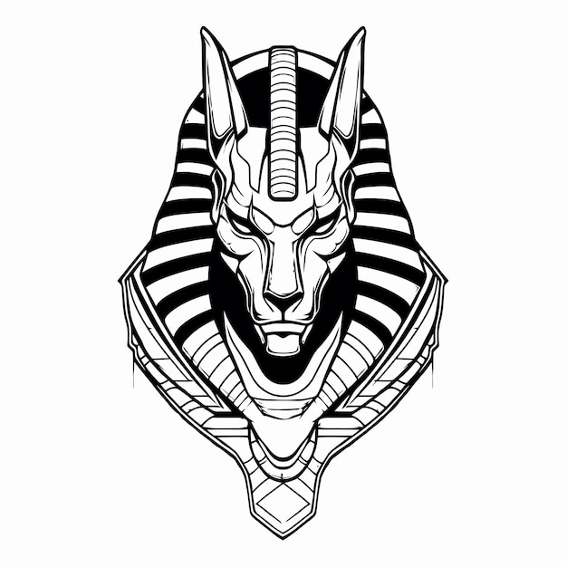 Dessin Au Trait Du Roi Anubis