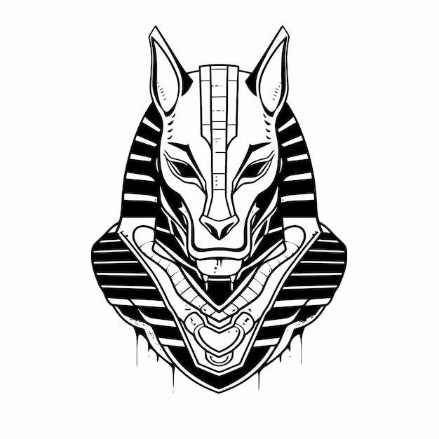 Dessin Au Trait Du Roi Anubis