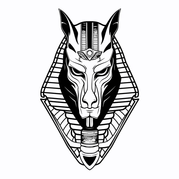 Dessin Au Trait Du Roi Anubis