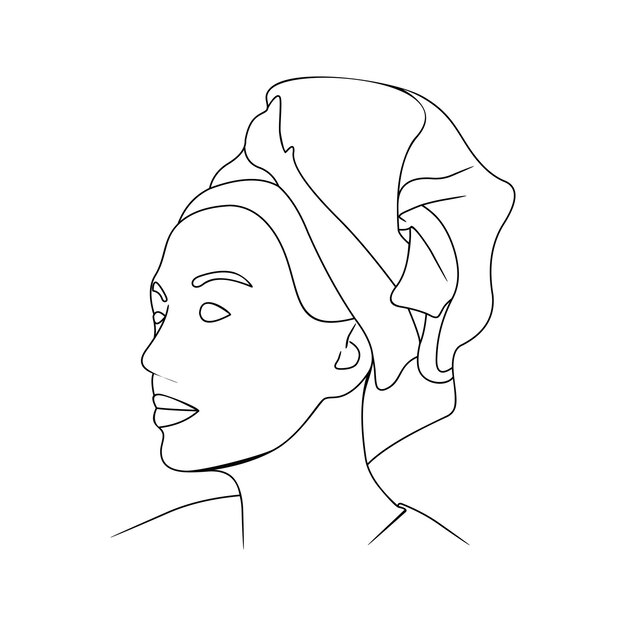 dessin au trait femme beauté