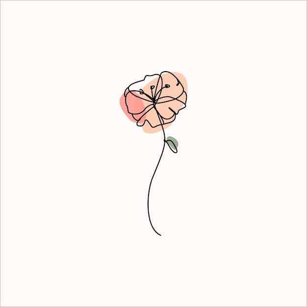 Vecteur dessin au trait fleur fleur illustration