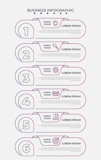 Dessin Au Trait Tiers Inférieur Design Avec Numéro Et Icône D'entreprise Design