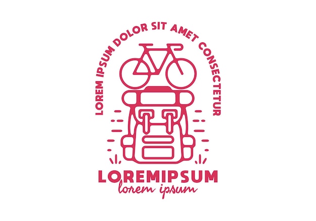 Dessin Au Trait Vélo Routard Avec Texte Lorem Ipsum