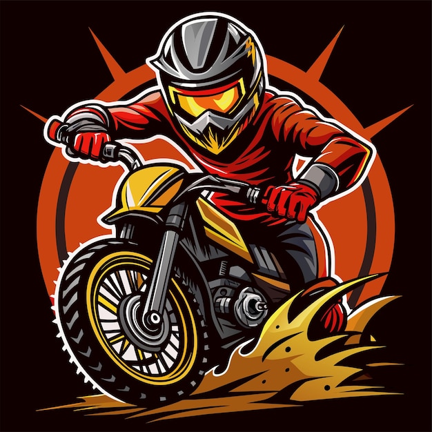 Le Dessin D'un Autocollant Pour T-shirt De Super Bikers