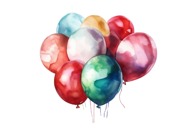 dessin en ballon à l'aquarelle