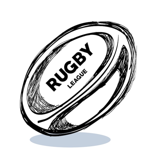 Vecteur dessin de ballon de rugby
