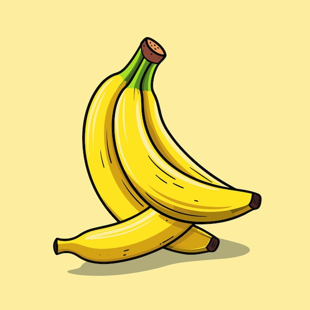 Un Dessin D'une Banane Avec Un Dessin D'une Banane Dessus.