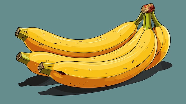 Vecteur dessin d'une banane sur un vecteur de fond uni ai générative