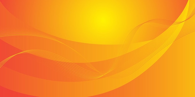 Dessin de bannière d'entreprise géométrique orange moderne Dessin de banner créatif avec des formes et des lignes incurvées
