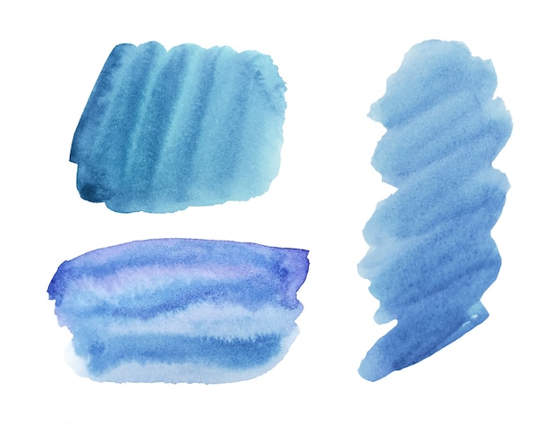 Dessin Bleu Texture Aquarelle Dégradé, Encre De Vecteur, Décoration Acrylique.