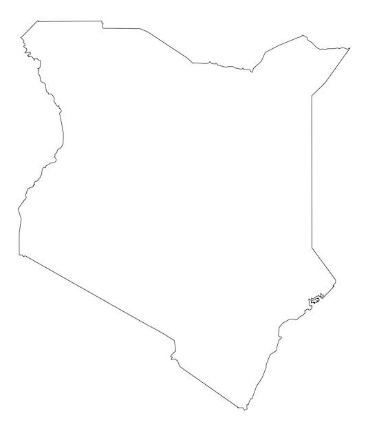 Le dessin de la carte du Kenya L'illustration de la carte