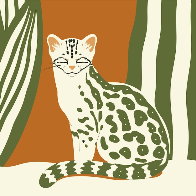 un dessin d'un chat qui s'appelle un léopard