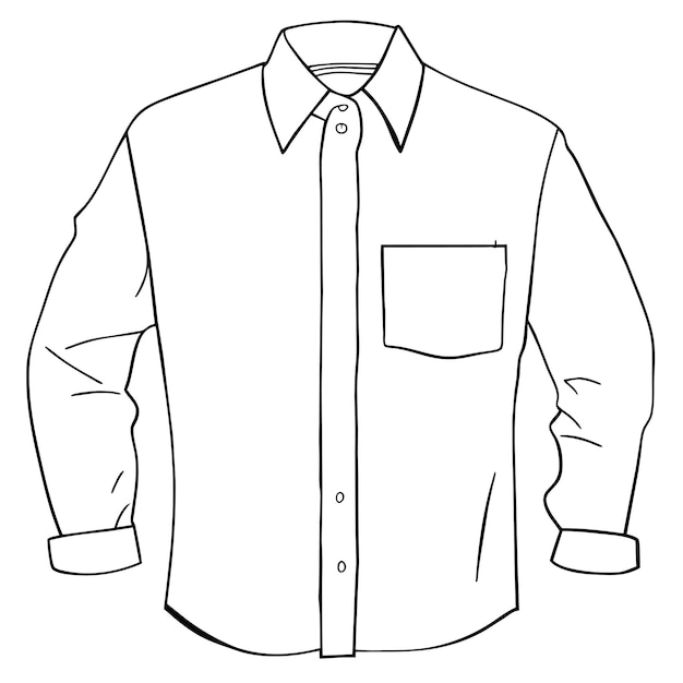 Vecteur dessin de chemise dessiné à la main