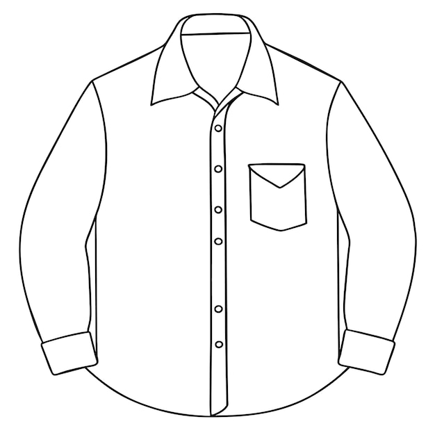 Vecteur dessin de chemise dessiné à la main