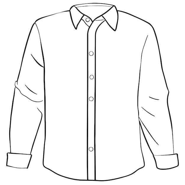 Vecteur dessin de chemise dessiné à la main