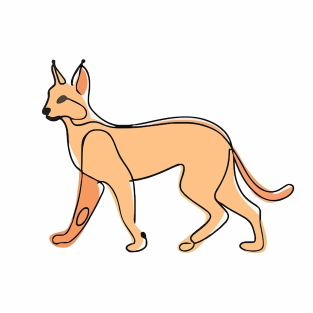 Vecteur un dessin d'un chien qui est brun et orange