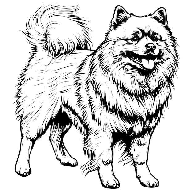 un dessin d'un chien qui a une étiquette qui dit chien