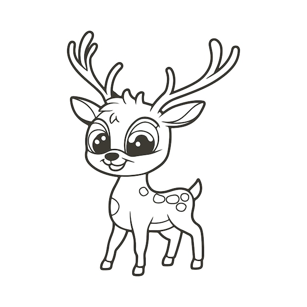 Dessin à Colorier D'un Cerf Mignon