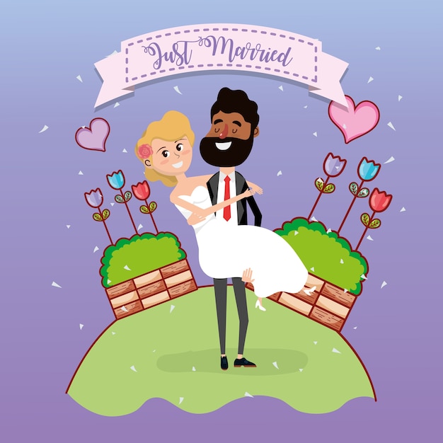 dessin de conception de carte de mariage