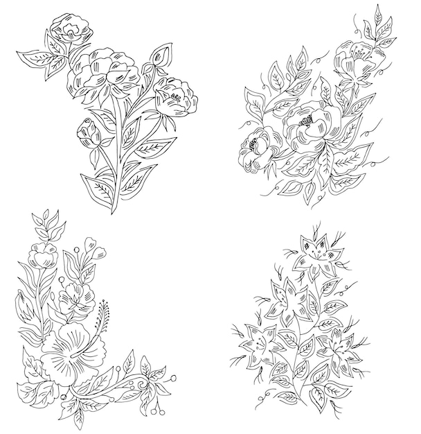 dessin de conception de fleur