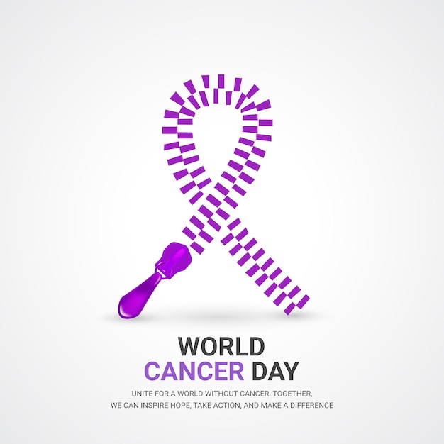 Vecteur dessin créatif pour une publication sur les médias sociaux à l'occasion de la journée mondiale du cancer