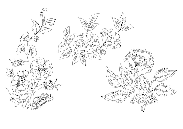 Dessin De Croquis De Fleurs