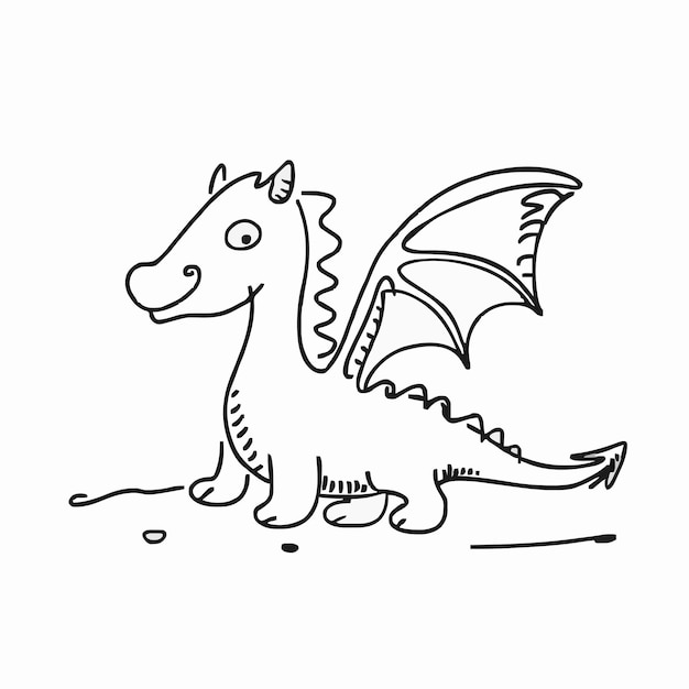 Un Dessin D'un Dragon Avec Un Dragon Dessus