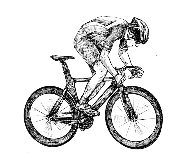 Dessin Du Tirage Au Sort De La Main De La Compétition De Vélo